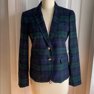 J. Crew factory black watch plaid blazer